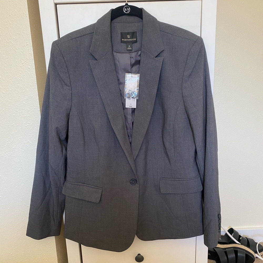 NWT Worthington Grey Blazer